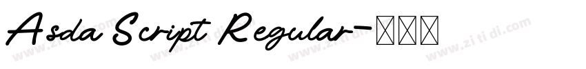 Asda Script Regular字体转换